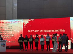 3044永利荣获“2017-2018年度新能源与可再生能源行业先进企业”
